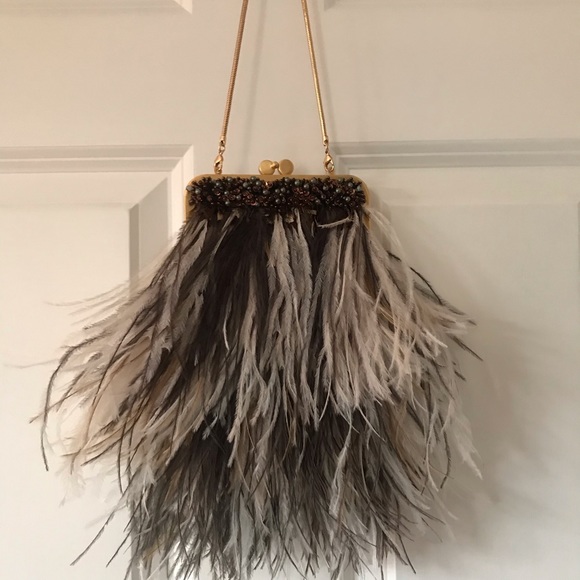 mooroo ostrich feather handbag - Picture 3 of 5